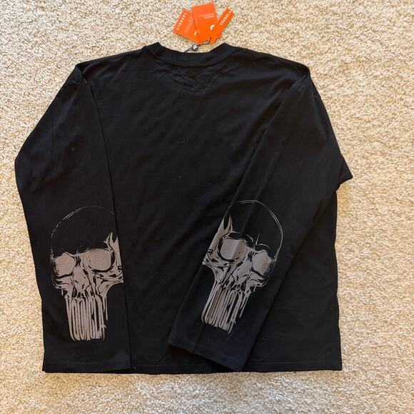 Men's YoungLA 8051 DarksideCroppedLongsleeves, NWT, XL, 100%Cotton Black - Picture 3 of 4